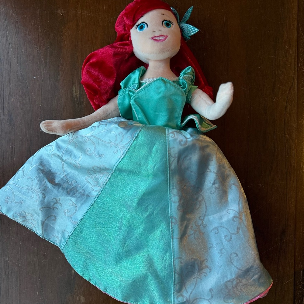 Disney Parks Little Mermaid Aurora Reversible Topsy Turvy Flip Doll Plush